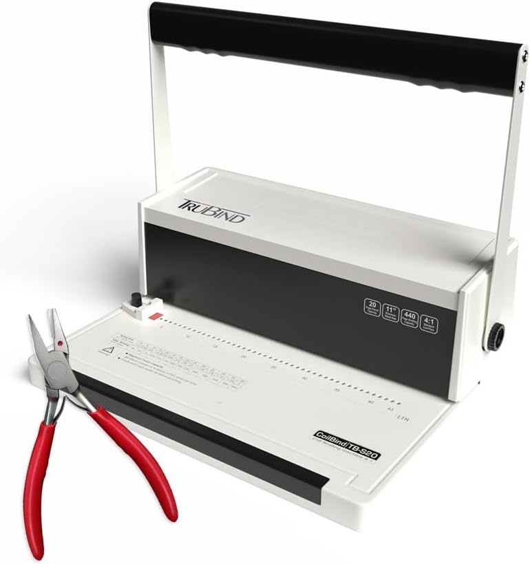 TruBind Manual Coil Binding Machine for Easy Document Binding