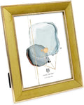 8x10 Mustard Velvet Picture Frame with Metallic Gold Double Border