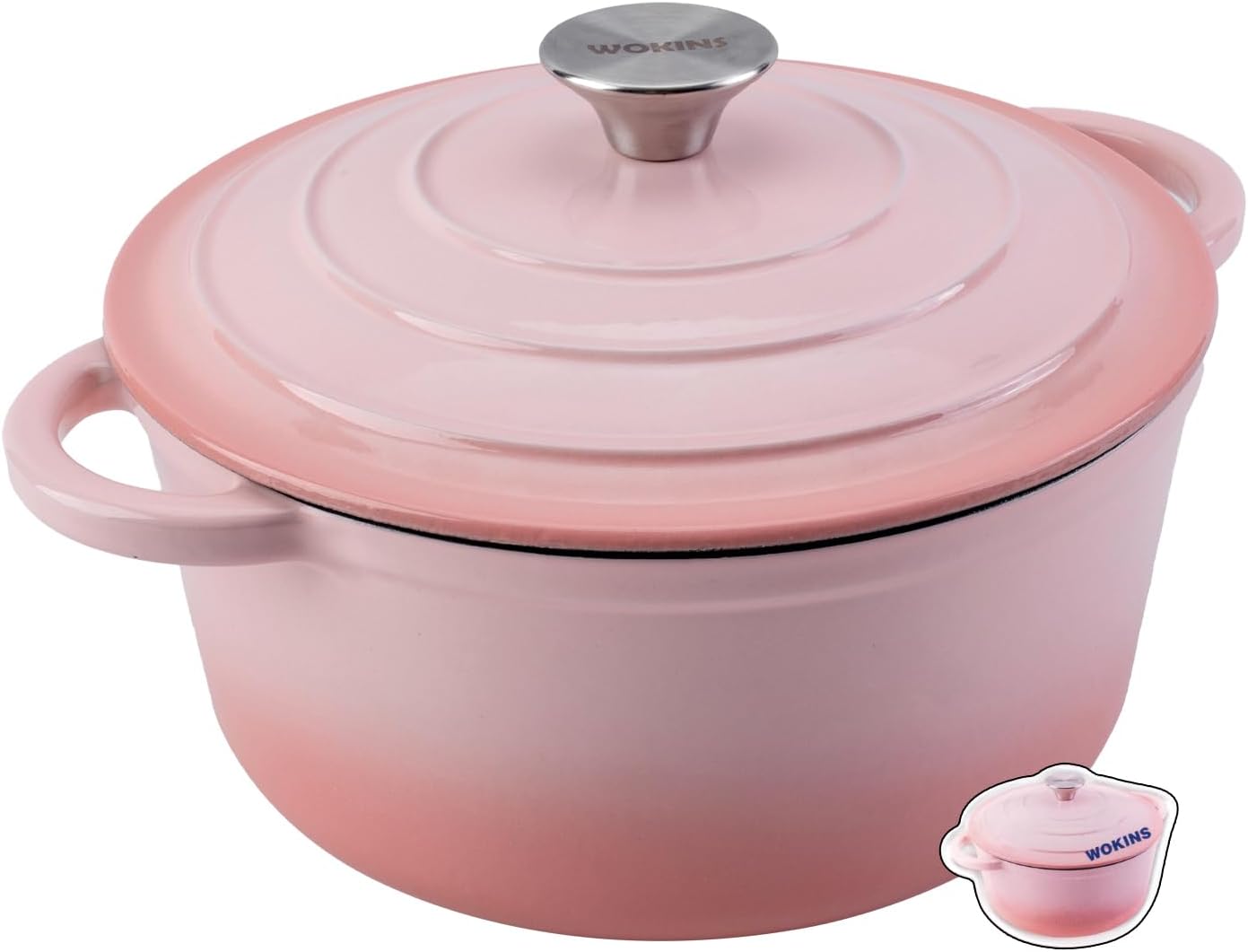 Enameled Cast Iron Dutch Oven Pot for Baking and Roasting