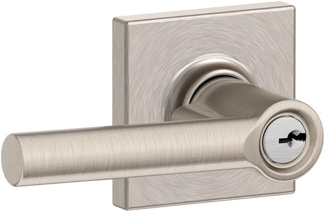 Schlage F51A BRW 619 COL Broadway Lever Keyed Entry Lock