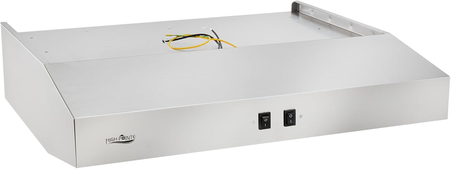 High Pointe 12V RV Range Hood with LED Lamp and Grease Filter