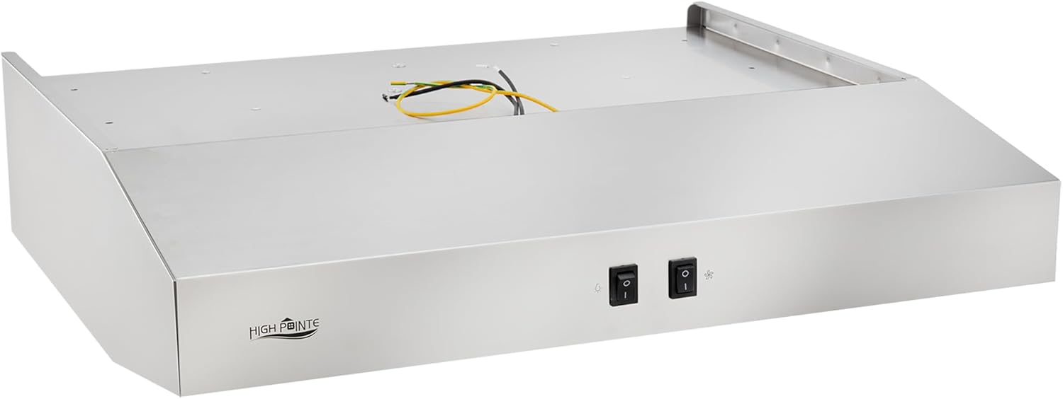 High Pointe 12V RV Range Hood with LED Lamp and Grease Filter