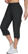 BALEAF Women's Cargo Capri Hiking Pants for Outdoor Adventures