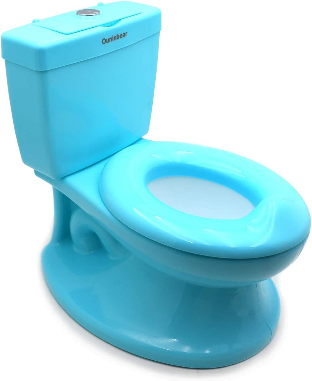 HTTMT Blue Portable Toddler Potty Training Toilet with Flushing Sound