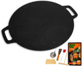 12-in Cast Iron Pan with 4 Dosa Tools - Versatile Nonstick Griddle