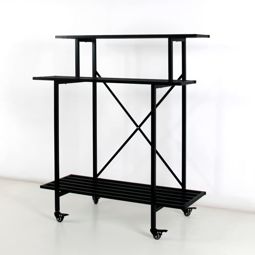 Sturdy 3 Tier Plant Stand with Wheels for Indoor and Outdoor Use
