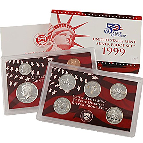 1999 S U.S. Mint 9-Coin Silver Proof Set with OGP & COA