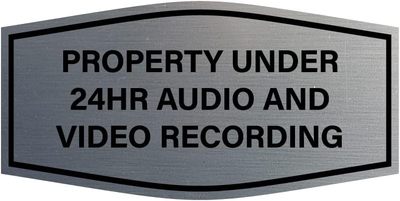 Fancy Property Under 24Hr Audio and Video Recording Sign Pack