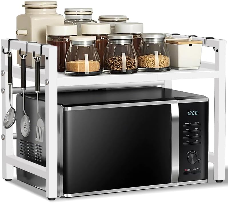 Caliee Expandable Microwave Stand - Organize in Style!