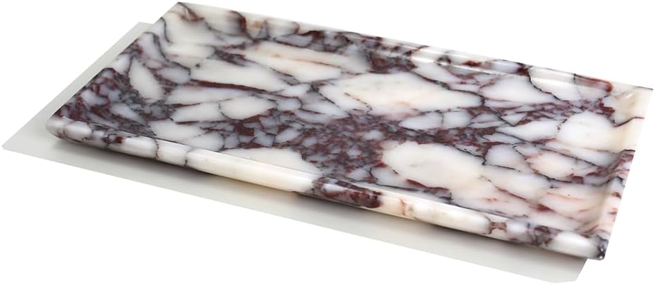 Natural Marble Tray for Coffee Table and Seasonal Decor