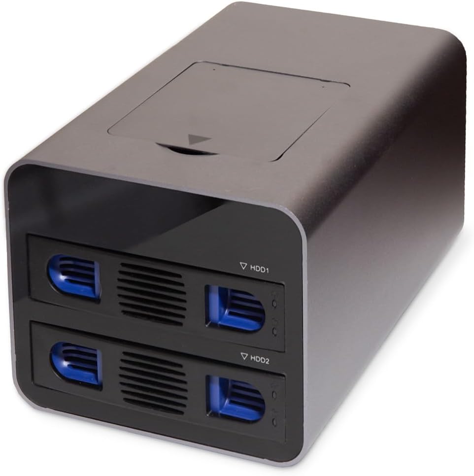 USB 3.2 Type-C Dual Bay Enclosure for 2.5 and 3.5 Inch Drives