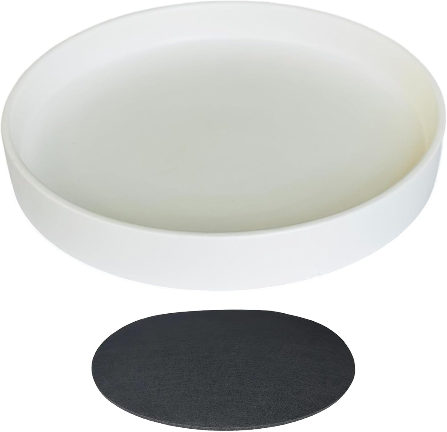 Durable 15 inch White Ceramic Plant Saucer for Indoor Outdoor Use