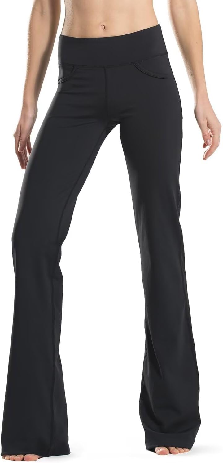 Bootcut Yoga Pants with Pockets for Casual Wear and Comfort