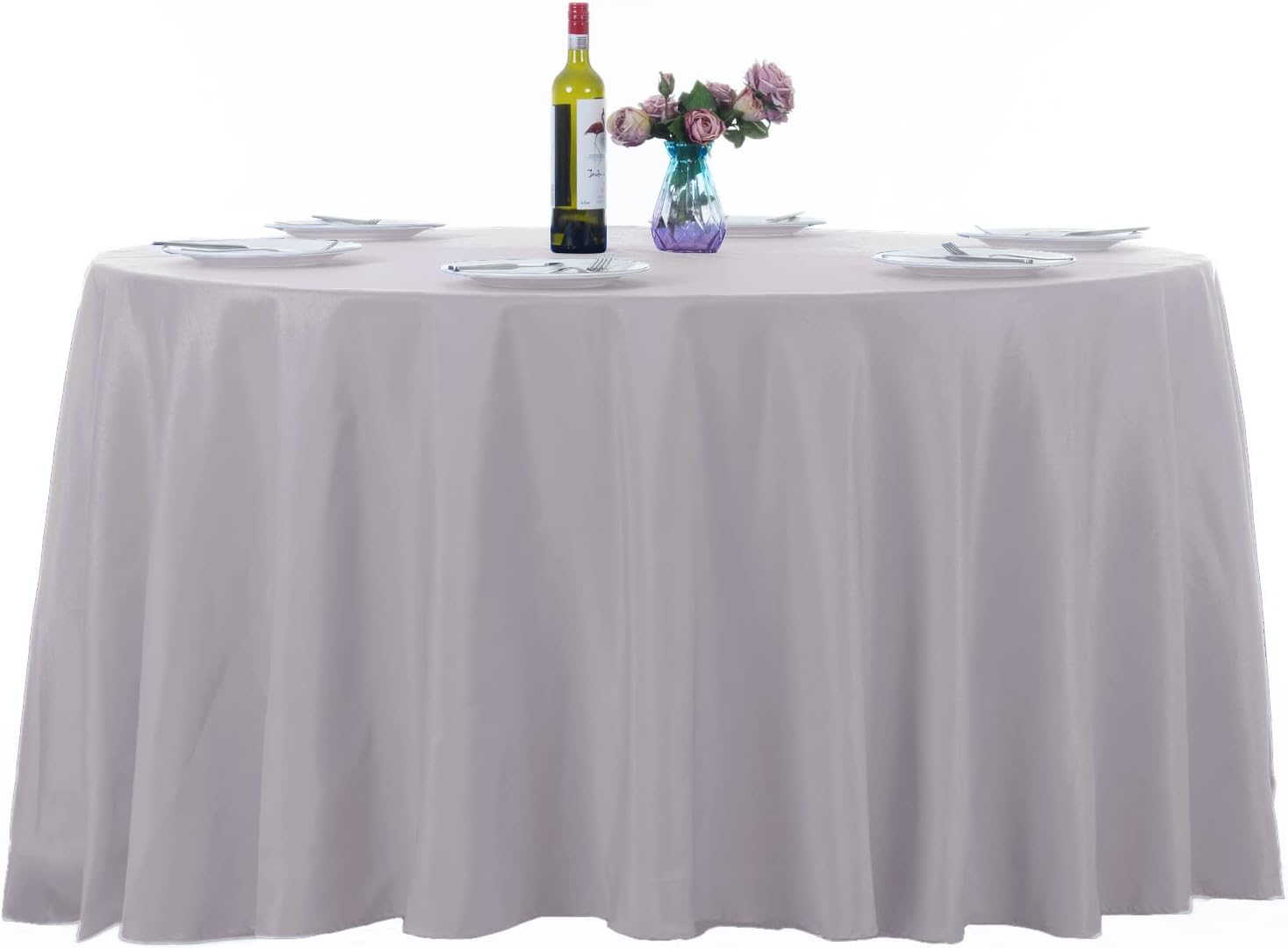 132 Inch Round Tablecloth Set for Elegant Weddings and Events