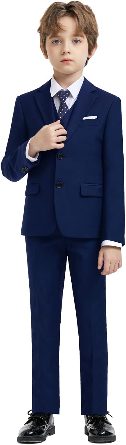 Boys Slim Fit Suits Set for Dresswear and Wedding Events
