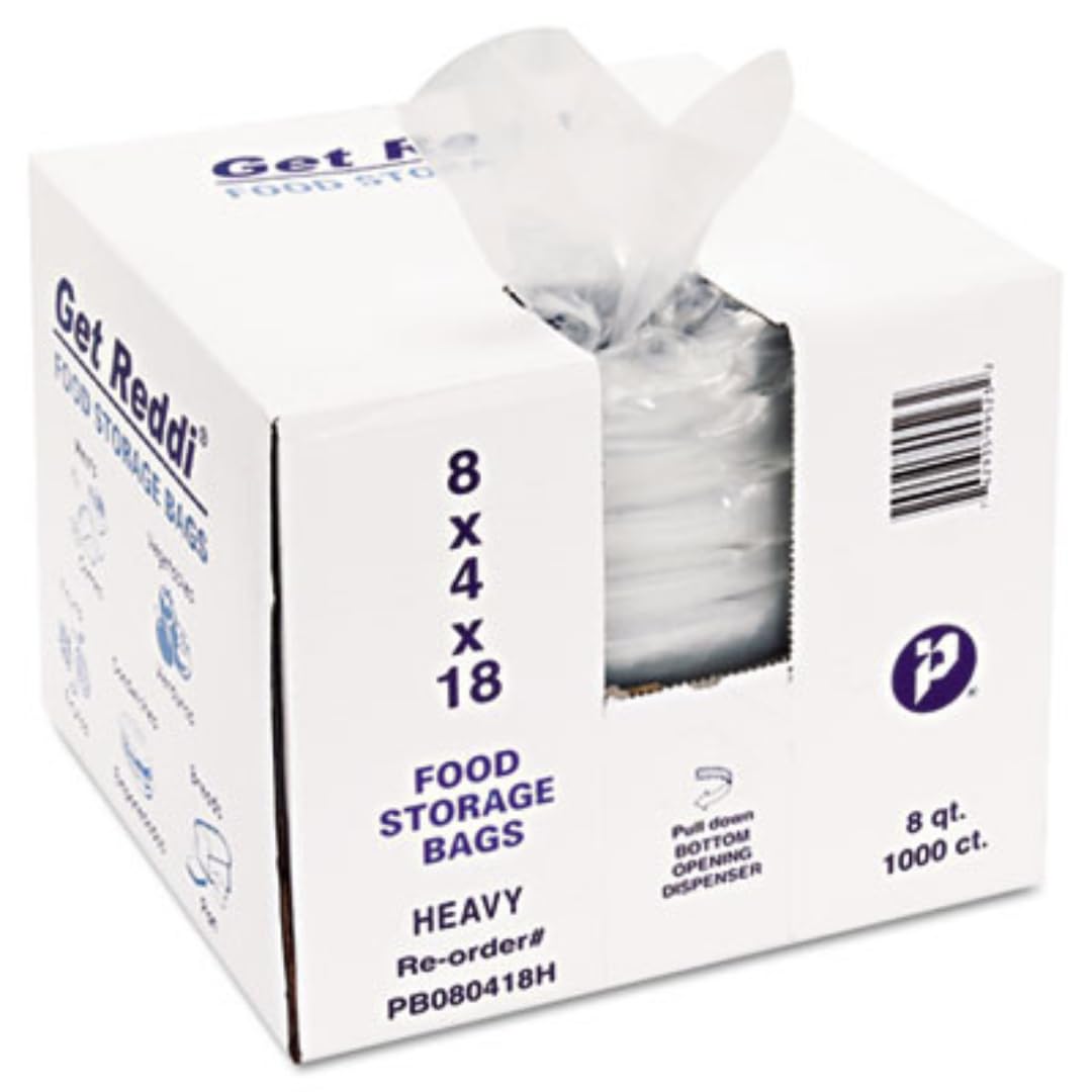 Inteplast PB080418H Heavy Duty Food Poly Bag - 8 qt Capacity