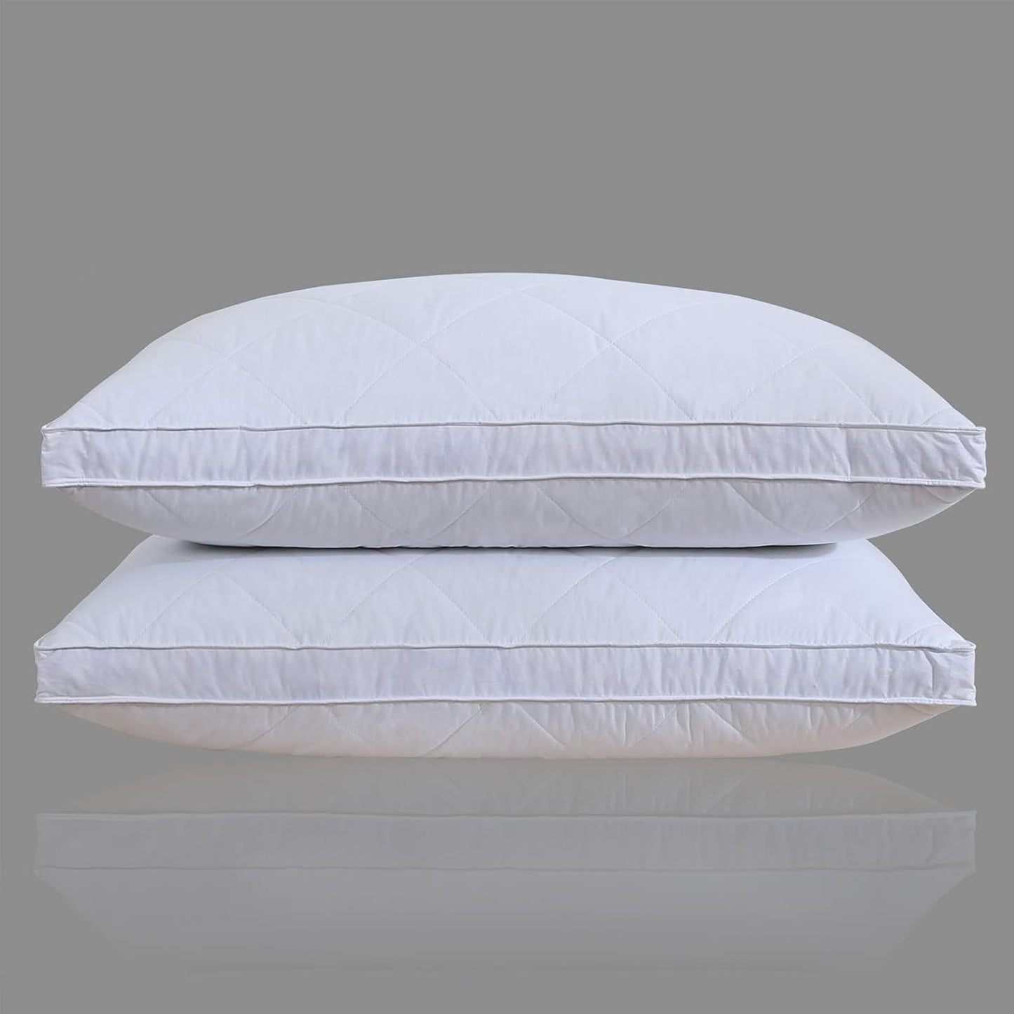 Three Geese King Size White Goose Feather Bed Pillows Pack of 2