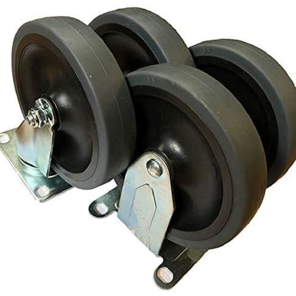 Buy Casters Set of 4 for Rubbermaid Carts - 5in Wheels