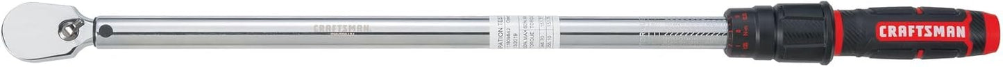 CRAFTSMAN Torque Wrench 1/2 Drive 50-250 FT-LB for Precision