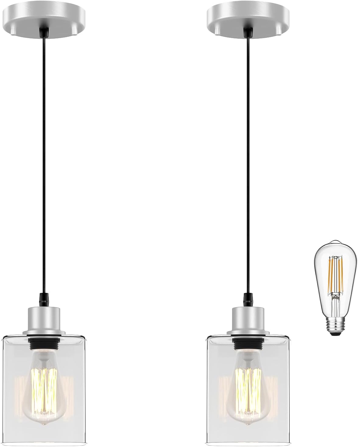 Stylish Pendant Light Kitchen Island Lighting with Bulb Included