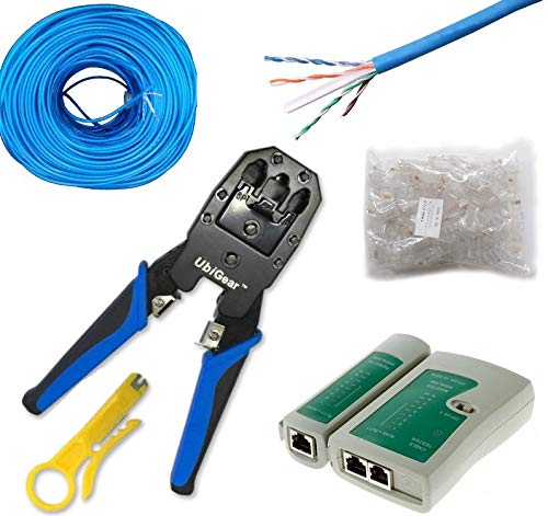 UbiGear CAT6 500 FT UTP Network Cable and Tool Kit