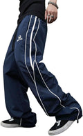 ZAFUL Men's Drawstring Sweatpants in Y2K Baggy Style with Piping
