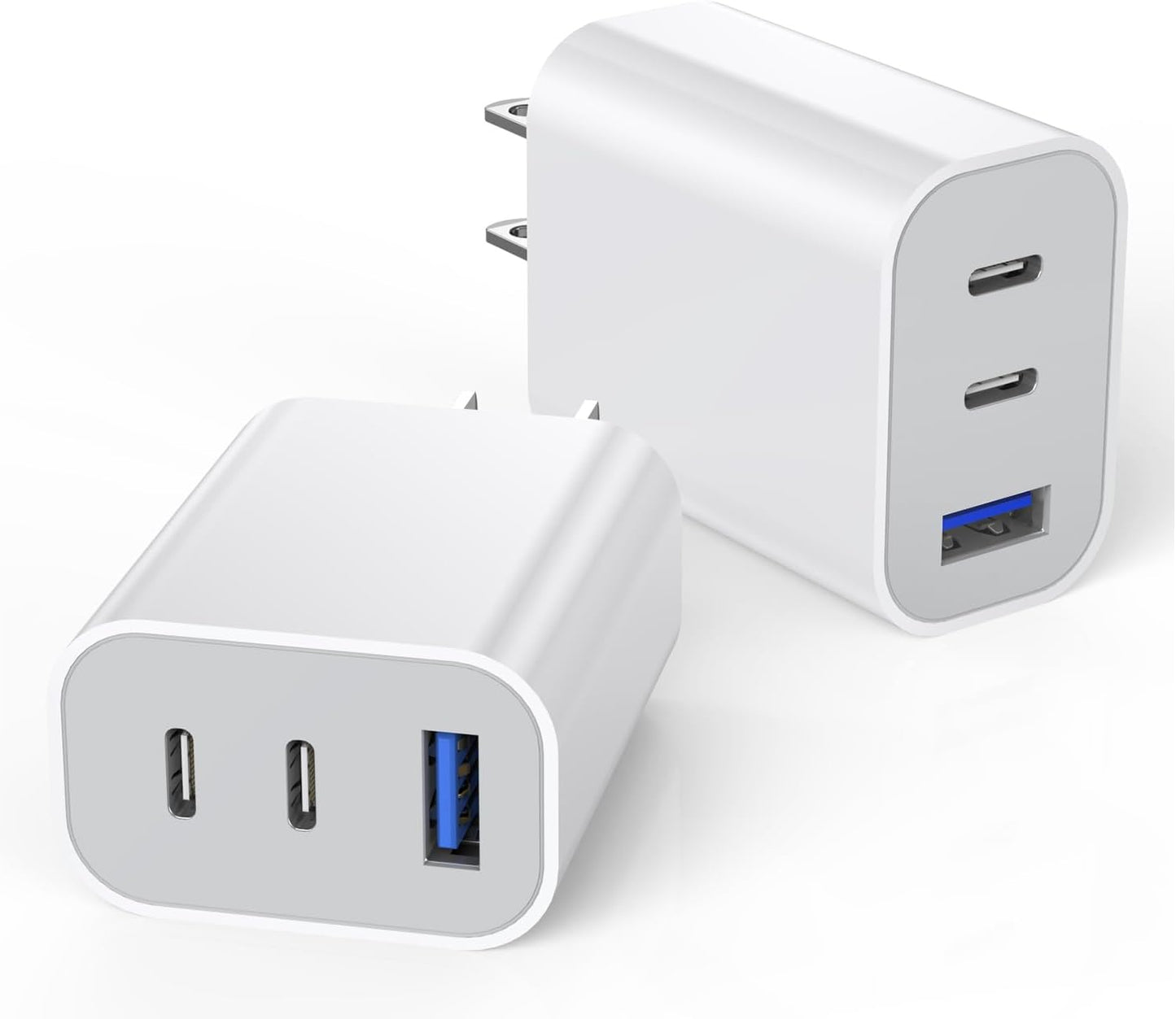 Fast Dual Port iPhone Charger Block [2-Pack] by Articona