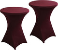 2-Pack Black Spandex Cocktail Table Cover: Elegant & Durable!
