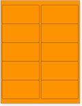 8-1/2 x 11 Neon Fluorescent Labels 4 x 2 in - High Visibility Pack