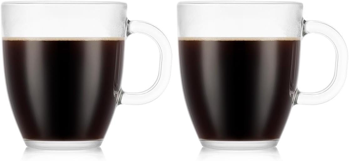 Bodum 12oz Bistro Coffee Mug Set - Stylish Clear Design!