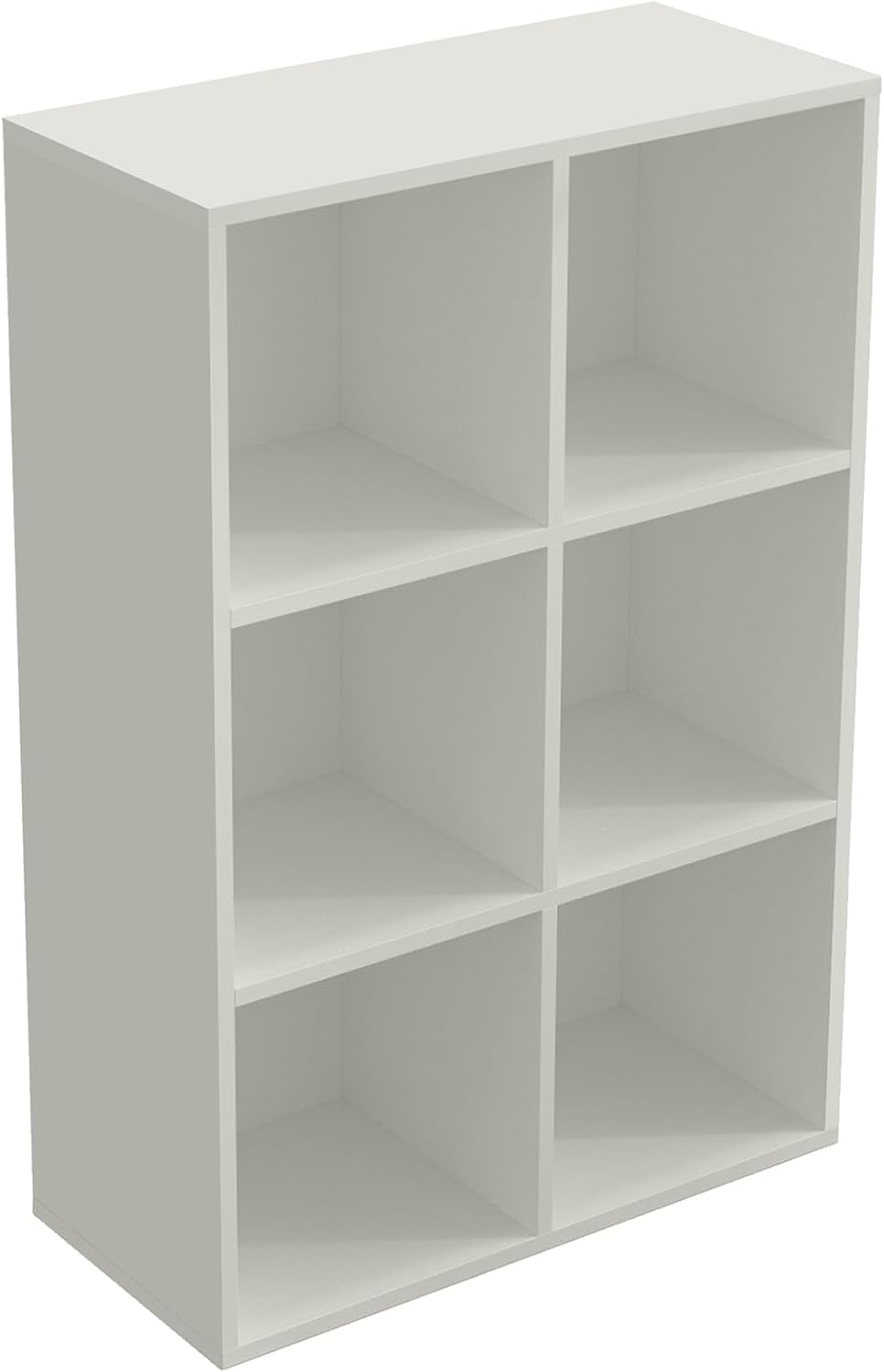 6-Cube Storage Shelf Bookcase - Stylish Wooden 3-Tier Design