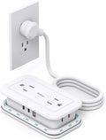 Travel Power Strip with USB Ports - Compact 7-in-1 Travel Strip