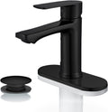 Matte Black Bathroom Faucet Single Handle One Hole - Sleek Durability