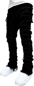 Stacked Jeans for Men Skinny Ripped Slim Fit Denim Pants Y2K