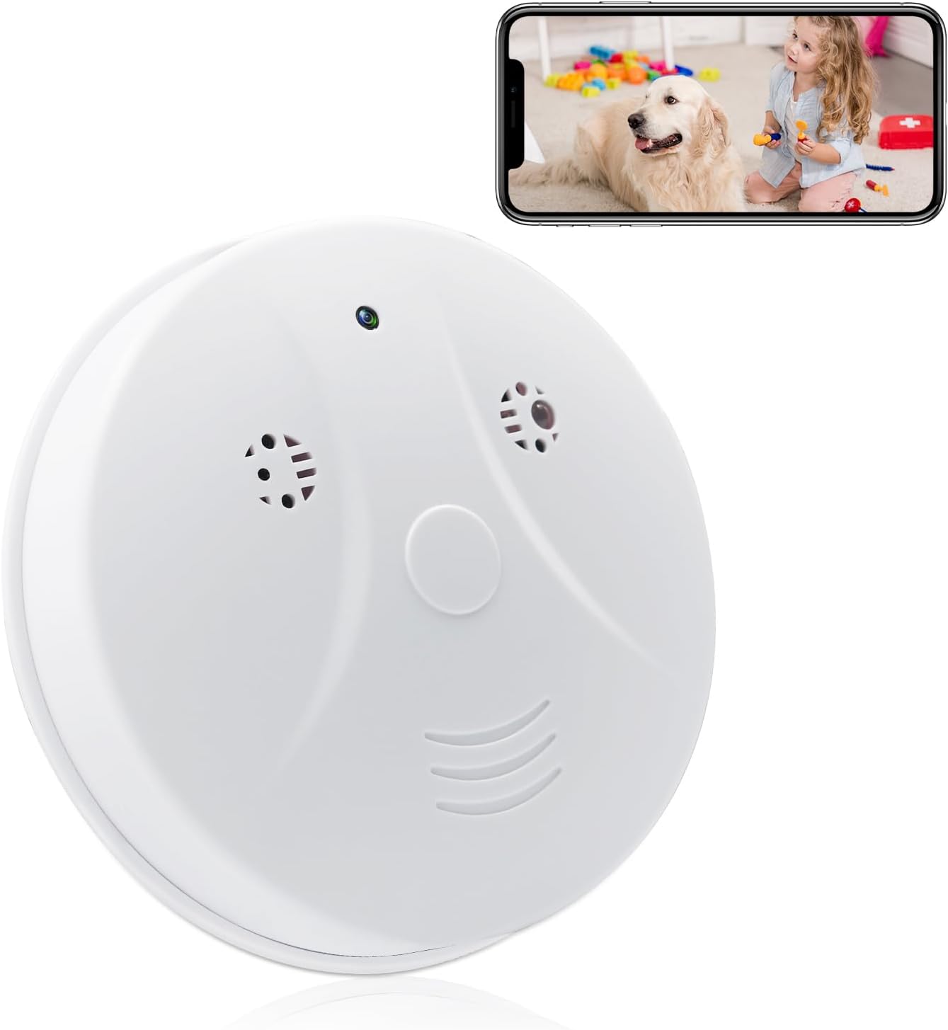 WiFi Security Cameras Hidden Smoke Detector Nanny Cam 1080P