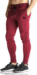 BROKIG Mens Zip Joggers Pants - Slim Tapered Athletic Sweatpants