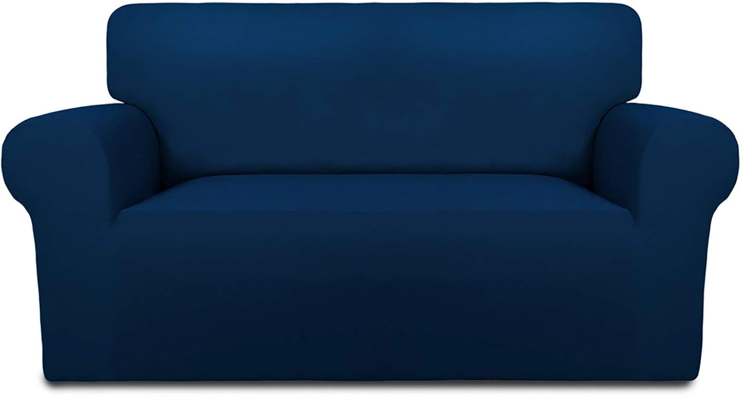 PureFit Super Stretch Sofa Slipcover for Loveseat in Navy Color
