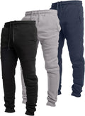 Ultra Performance 3 Pack Fleece Active Tech Joggers for Men - Zipper