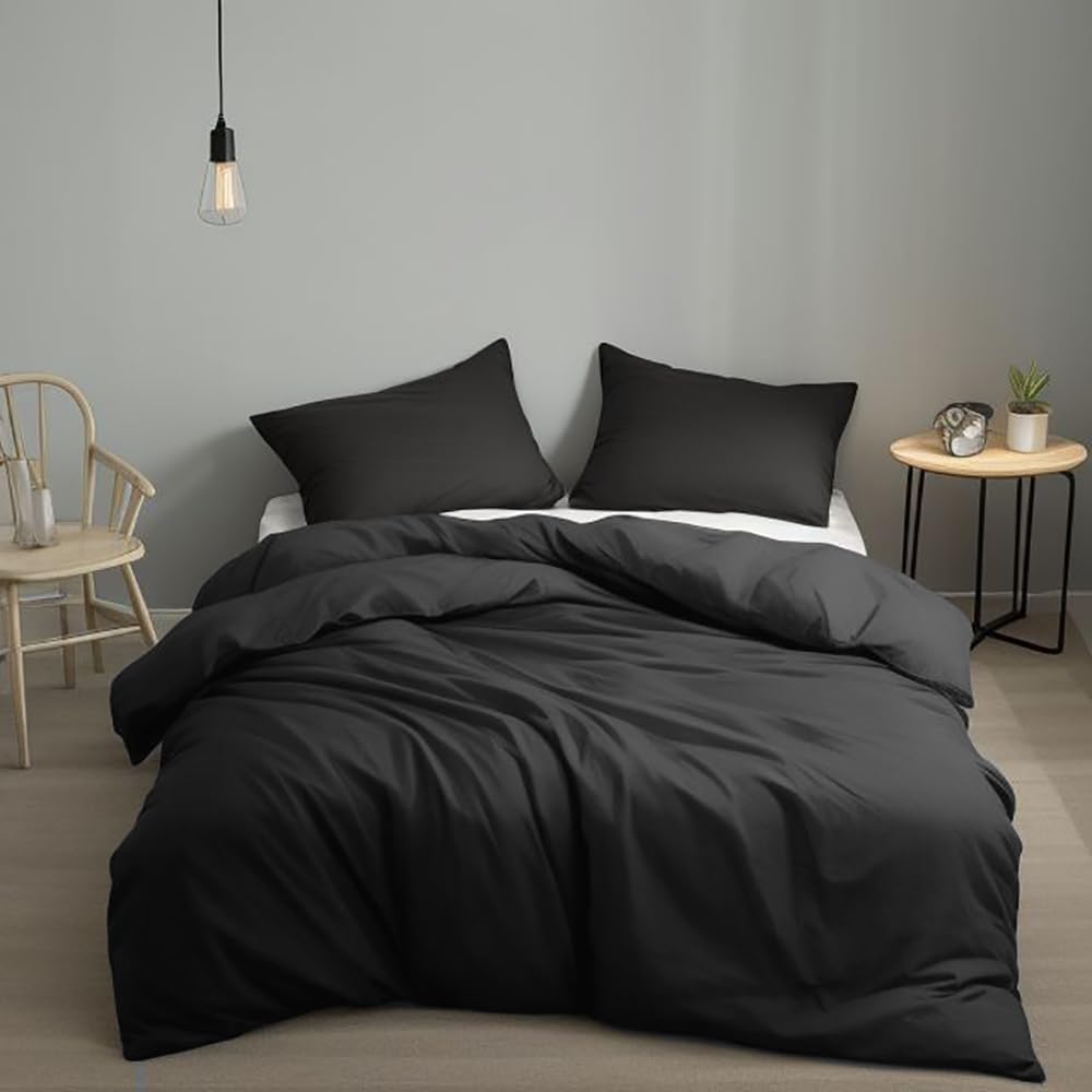 Houseri Black Comforter Set - Soft & Comfy Queen Bedding