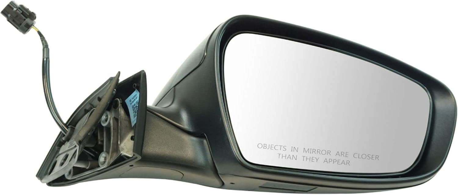 Power Heated Mirror for 2014-2016 Kia Forte - Smooth Black Finish