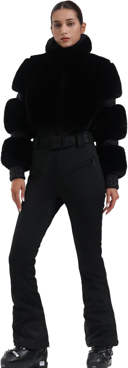 GSOU SNOW Women's Insulated Ski Snowsuit