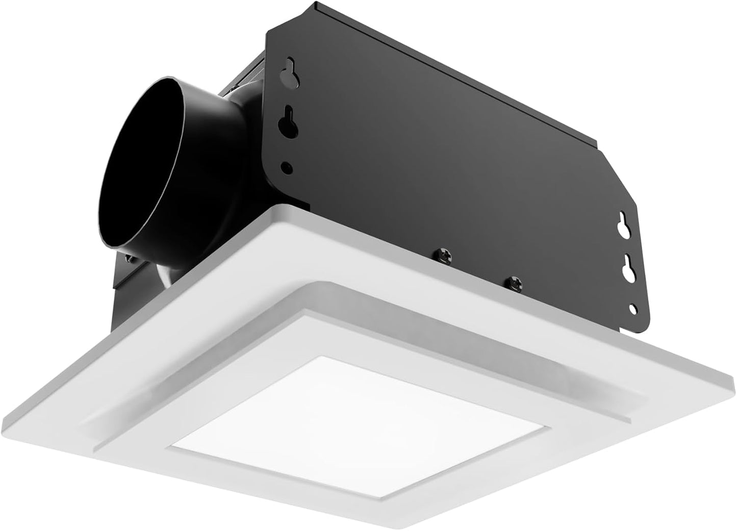 10in Panel Bathroom Exhaust Fan with Light for Quiet Ventilation