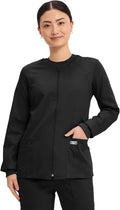 Cherokee Zip Front Scrub Jacket for Women - Comfortable Fit