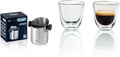 De'Longhi Knock Box and Double Walled Thermo Espresso Glasses