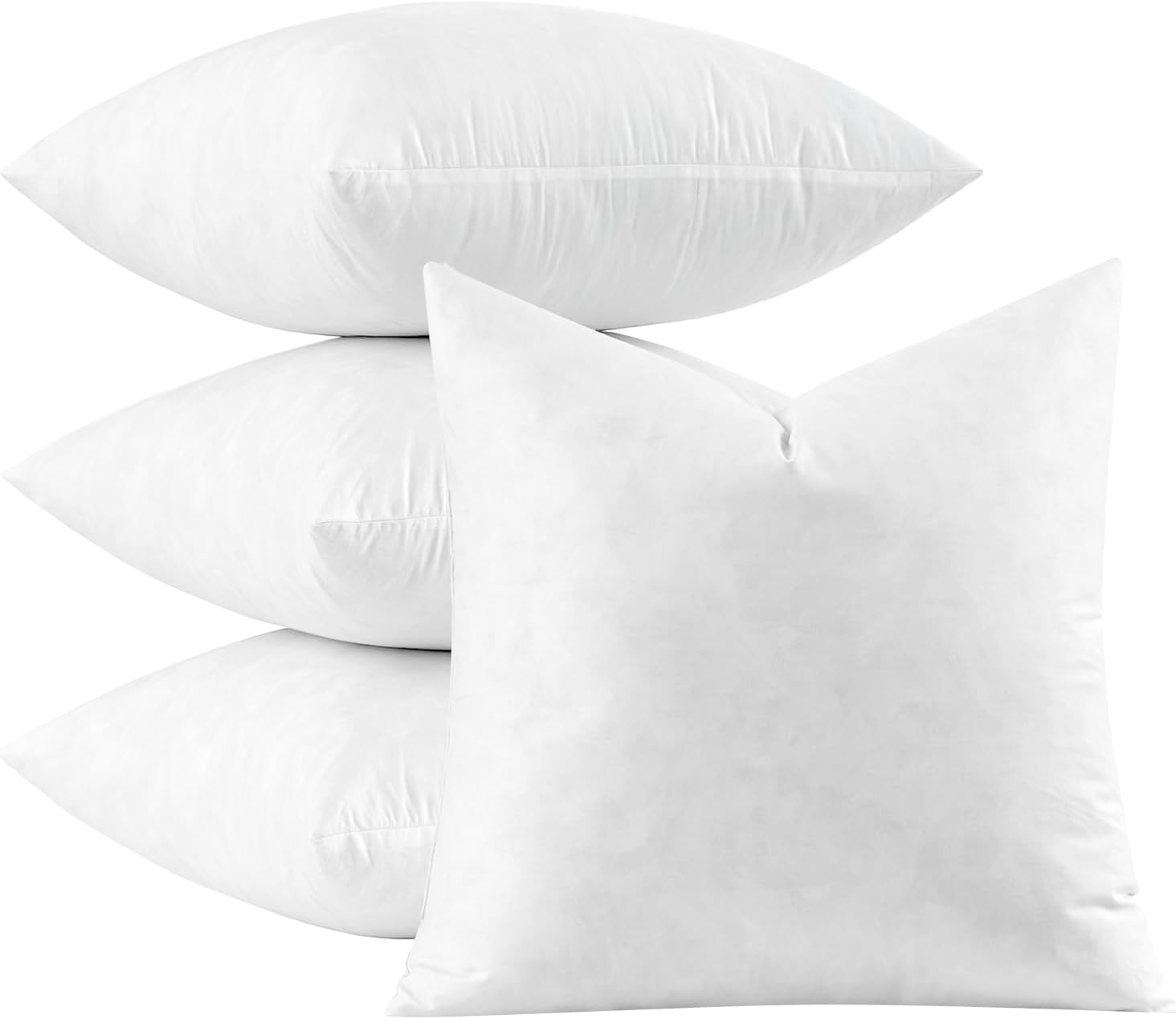 MIULEE Euro Pillow Inserts 26x26 Inch Set of 4 for Comfort