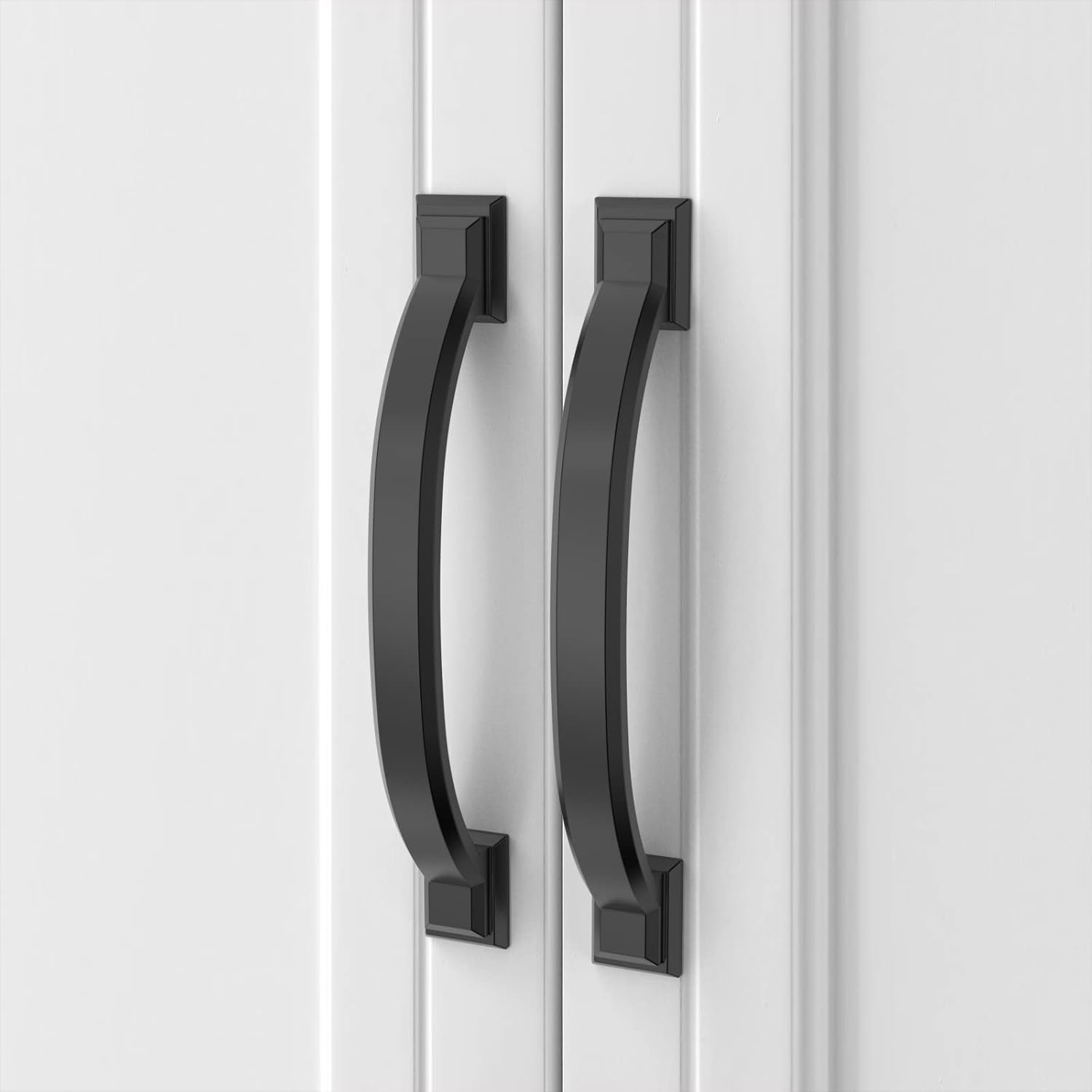 Asidrama 10 Pack 4 Inch Matte Black Kitchen Cabinet Handles