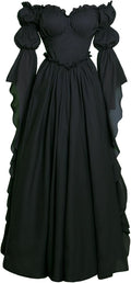 Medieval Renaissance Costume Dress Regency Dresses for Women - Flowy
