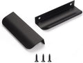 Edge Black Finger Pull for Cabinets 10 Pack - Concealed Back Mount