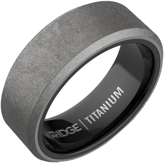 The Ridge Tungsten Rings For Men - Durable Beveled Wedding Band