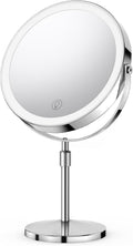 9 in Large Lighted Makeup Mirror - Rechargeable Height Adjustable